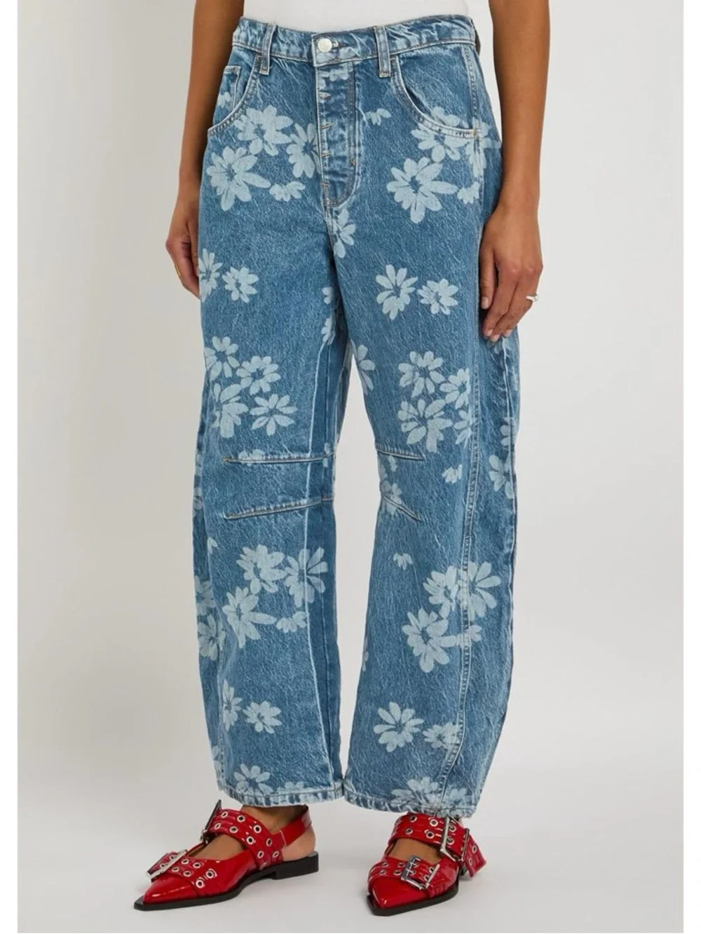 Free People Good Luck Barrel Jeans Daisy 27,30 - Picture 5 of 8